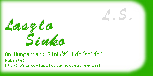laszlo sinko business card