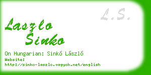 laszlo sinko business card